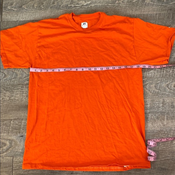Russell Athletic Orange Crew Neck Short Sleeve Tee - Picture 1 of 5